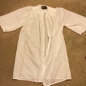White graduation gown